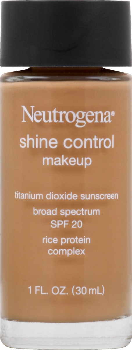 slide 3 of 6, Neutrogena Shine Control Liquid Makeup Broad Spectrum SPF 20, Warm Beige 90, 1 Oz, 1 fl oz