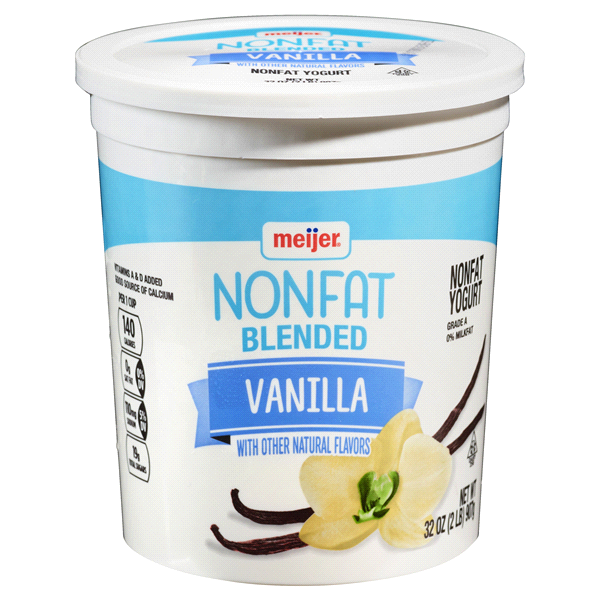 slide 1 of 3, Meijer Light Nonfat Vanilla Yogurt, 32 oz