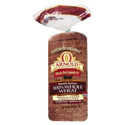 slide 1 of 6, Arnold Dutch Country 100% Whole Wheat Bread, 24 oz