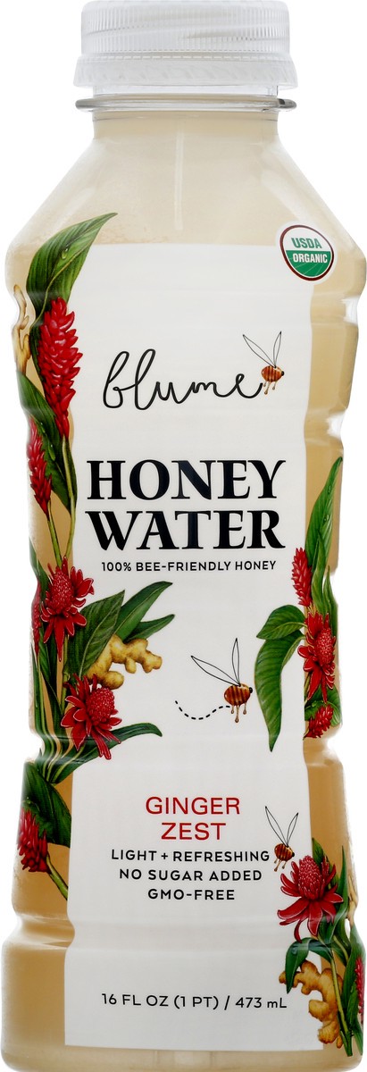 slide 1 of 9, Blume Honey Water Ginger Zest - 16 fl oz, 16 oz