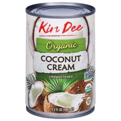 Kin Dee Organic Unsweetened Coconut Cream 13.5 fl oz