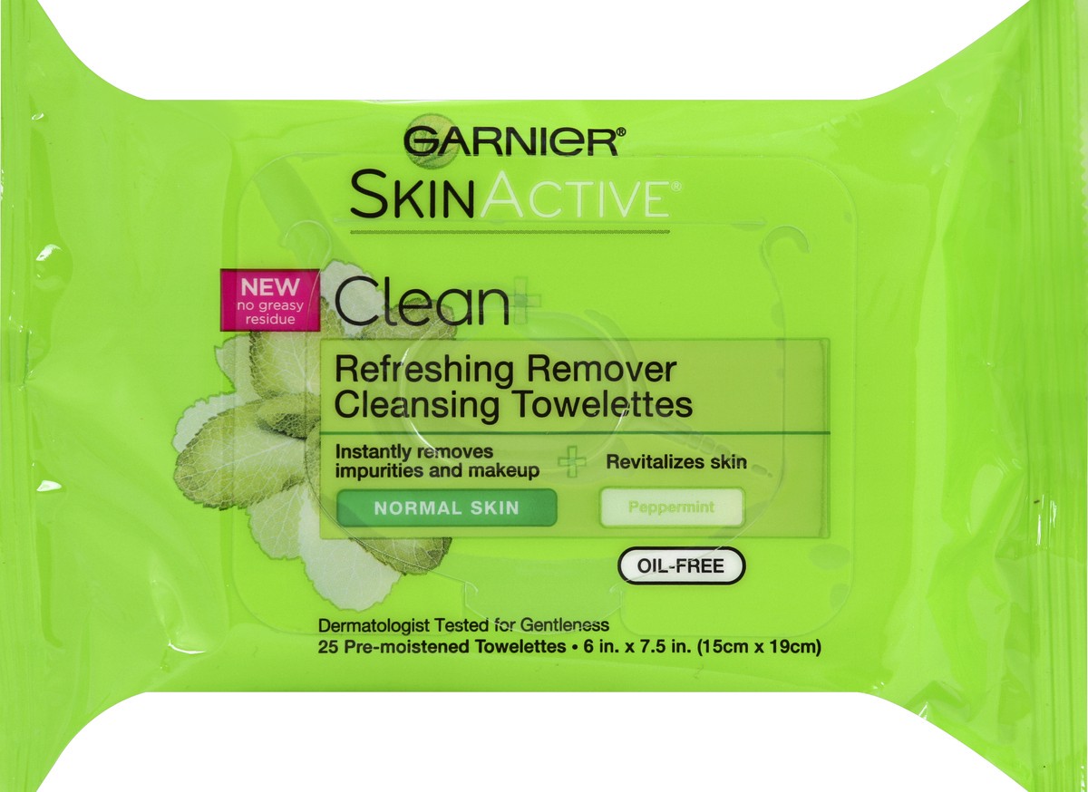 slide 1 of 5, Garnier Nutritioniste Oil-Free Nutri-Pure Detoxifying Wet Cleansing Towelettes, 25 ct