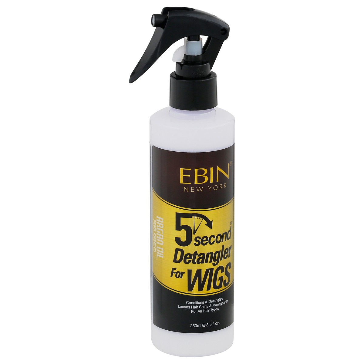 slide 2 of 10, EBIN 5 Second Detangler For Wigs 250 ml, 8.5 fl oz