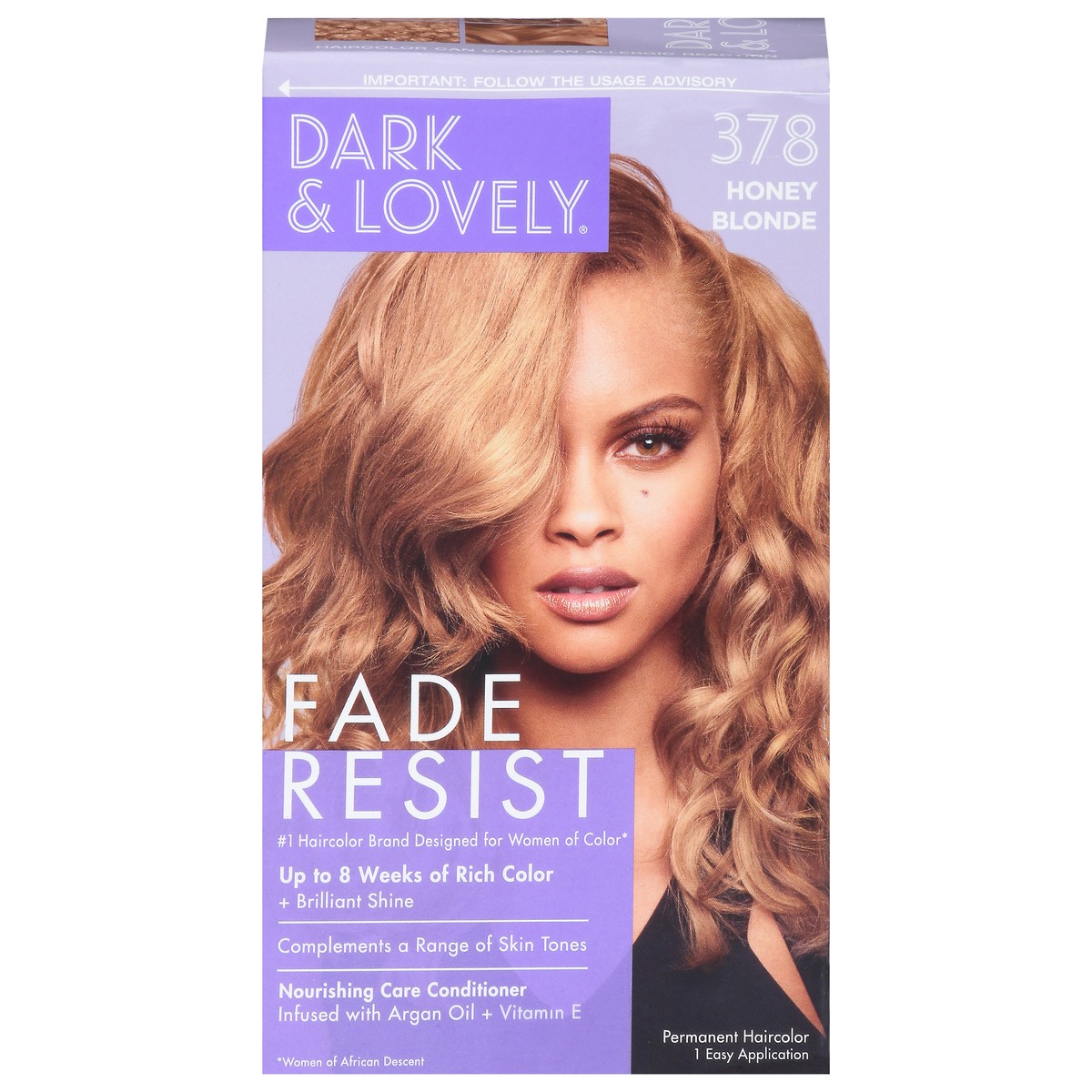 slide 1 of 43, Dark & Lovely Fade Resist Permanent Honey Blonde 378 Permanent Haircolor 1 ea, 1 ct