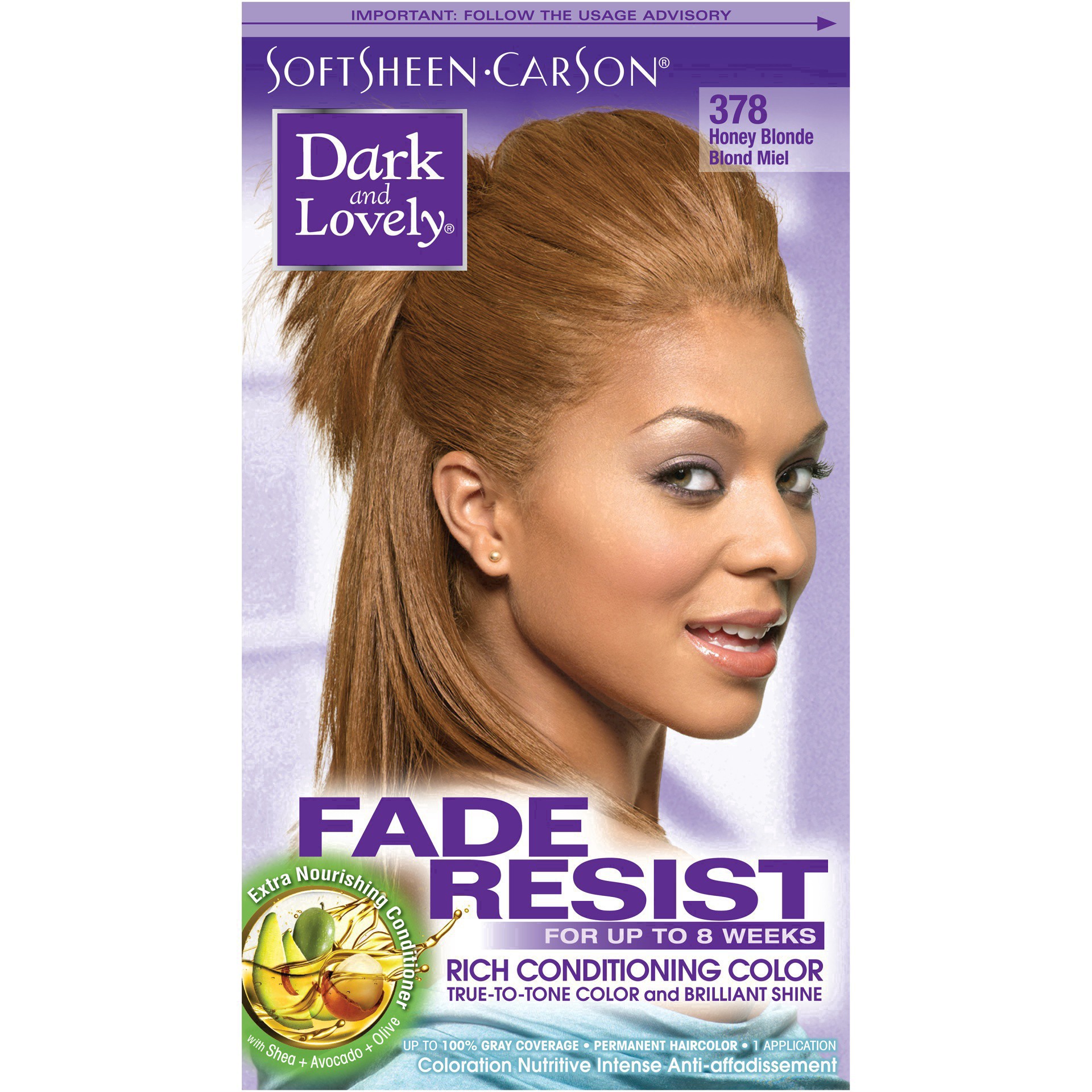 slide 7 of 43, Dark & Lovely Fade Resist Permanent Honey Blonde 378 Permanent Haircolor 1 ea, 1 ct