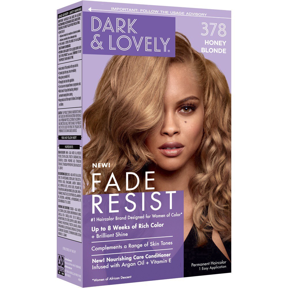 slide 8 of 43, Dark & Lovely Fade Resist Permanent Honey Blonde 378 Permanent Haircolor 1 ea, 1 ct