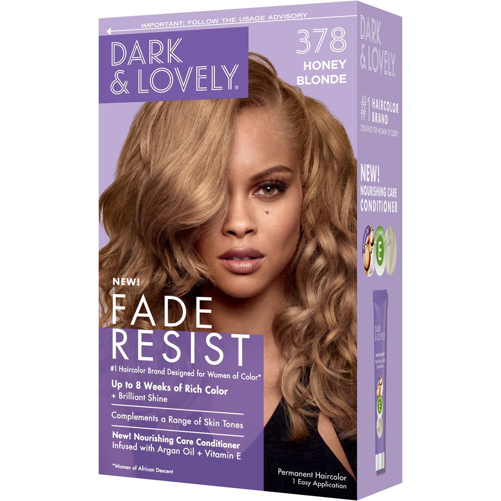 slide 9 of 43, Dark & Lovely Fade Resist Permanent Honey Blonde 378 Permanent Haircolor 1 ea, 1 ct