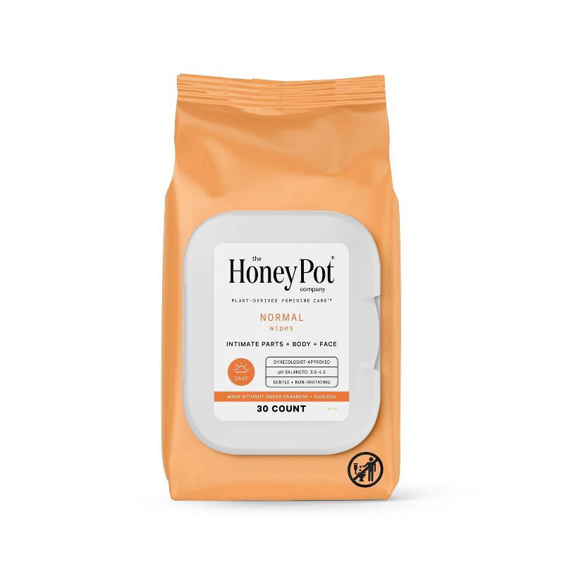 slide 1 of 4, The Honey Pot Company Normal Wipes 30 ea, 30 ct