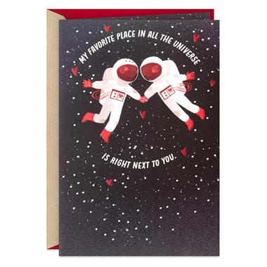 slide 1 of 1, Hallmark Valentines Day Card For Significant Other (Favorite Place In The Universe, Astronauts), 1 ct