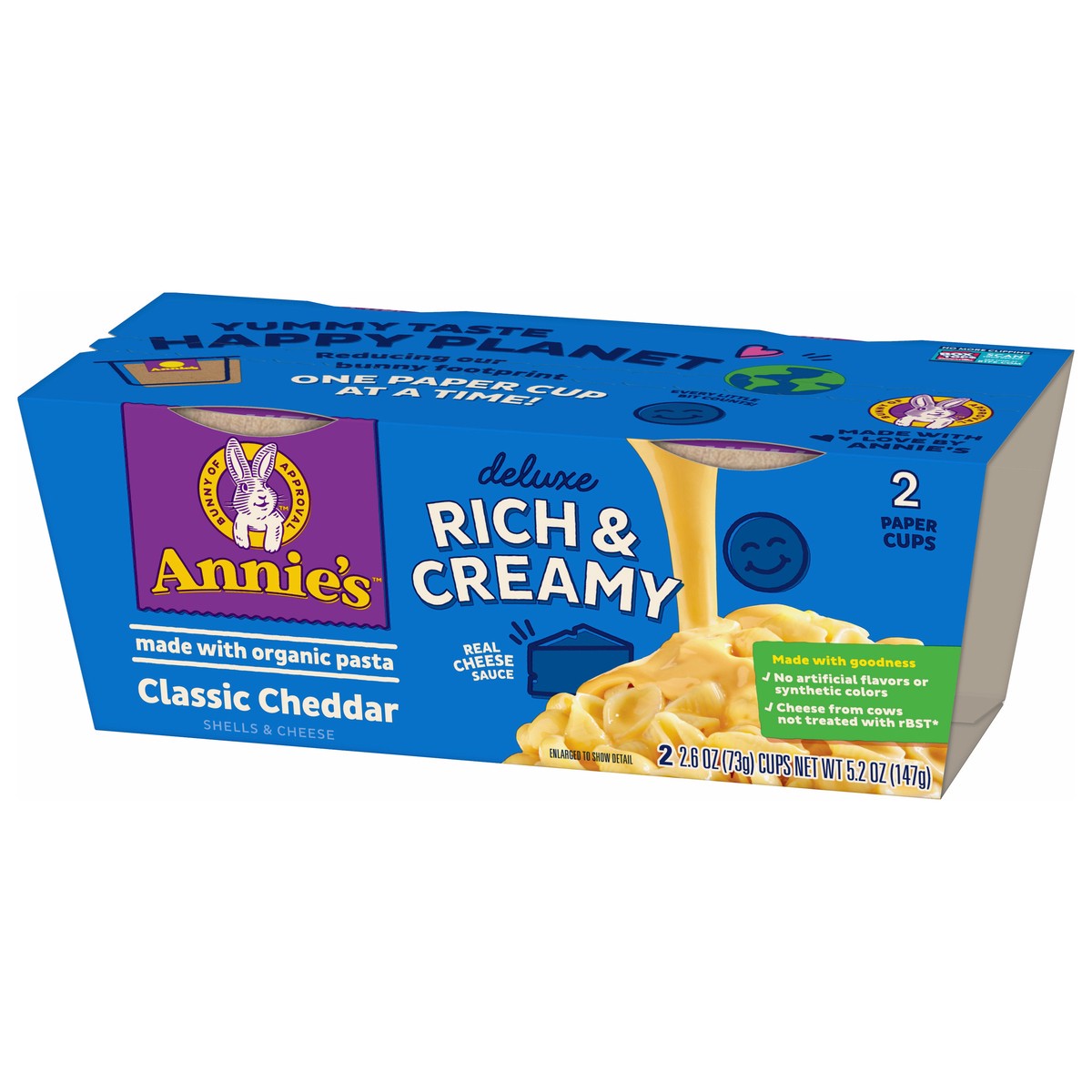 slide 8 of 9, Annie's 2 Pack Classic Cheddar Shells & Cheese 2 ea, 2 ct