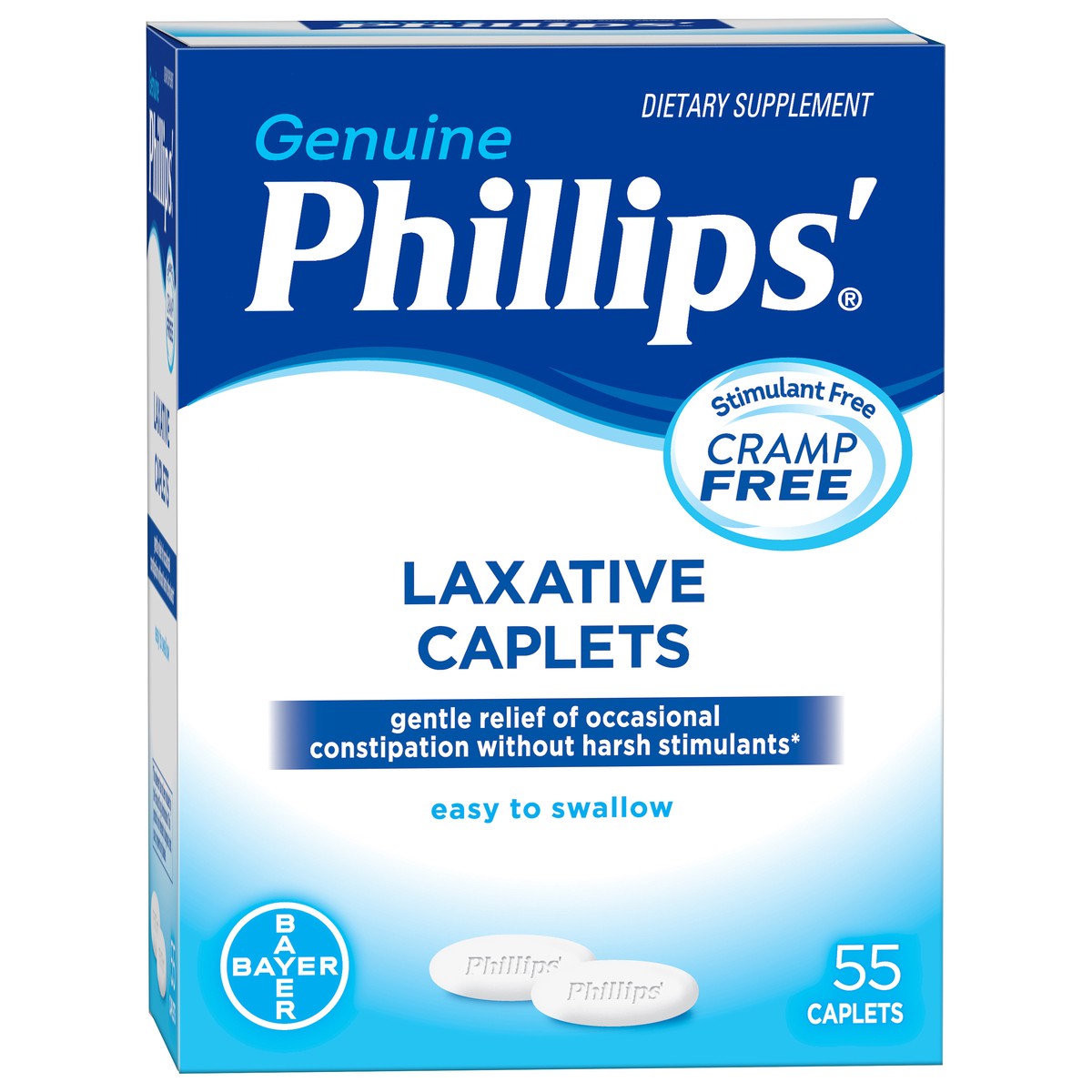 slide 4 of 8, Phillips' Genuine Laxative Caplets 55 ea, 55 ct