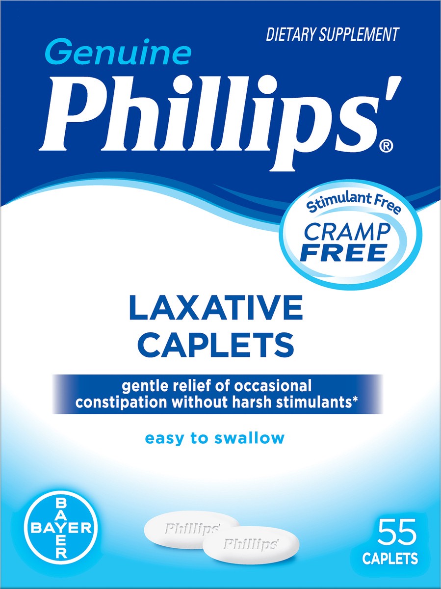 slide 5 of 8, Phillips' Genuine Laxative Caplets 55 ea, 55 ct