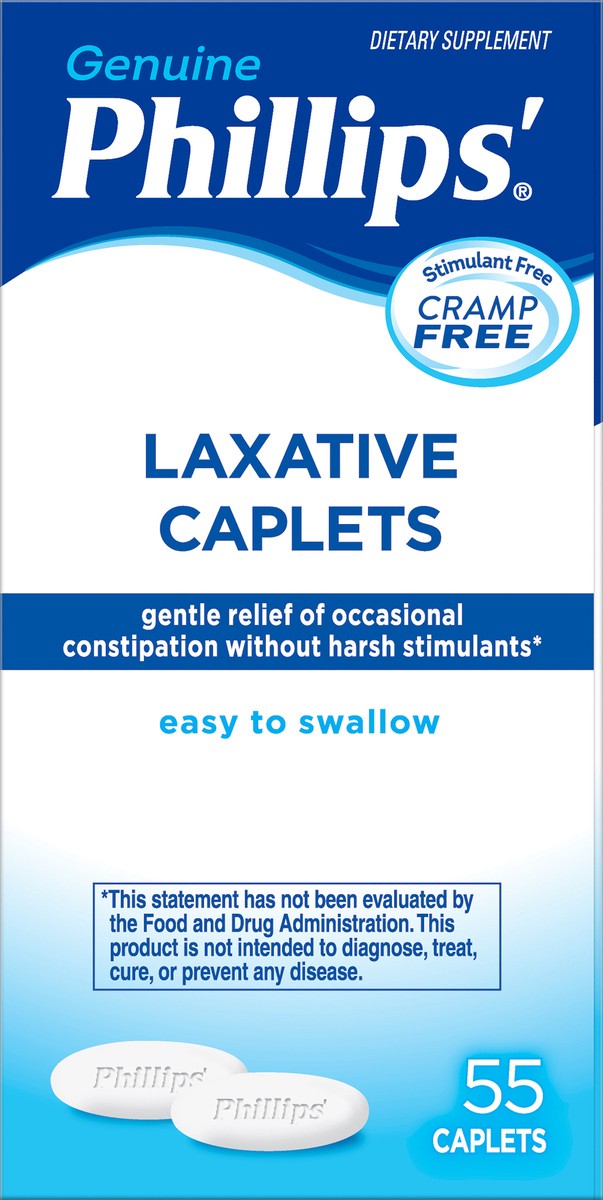 slide 2 of 8, Phillips' Genuine Laxative Caplets 55 ea, 55 ct