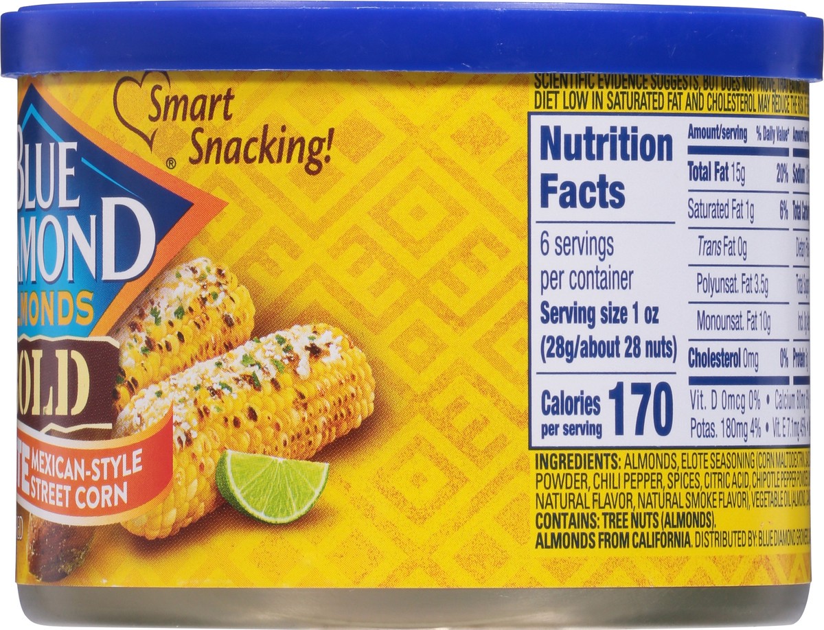 slide 9 of 9, Blue Diamond Bold Elote Mex Almond, 6 oz