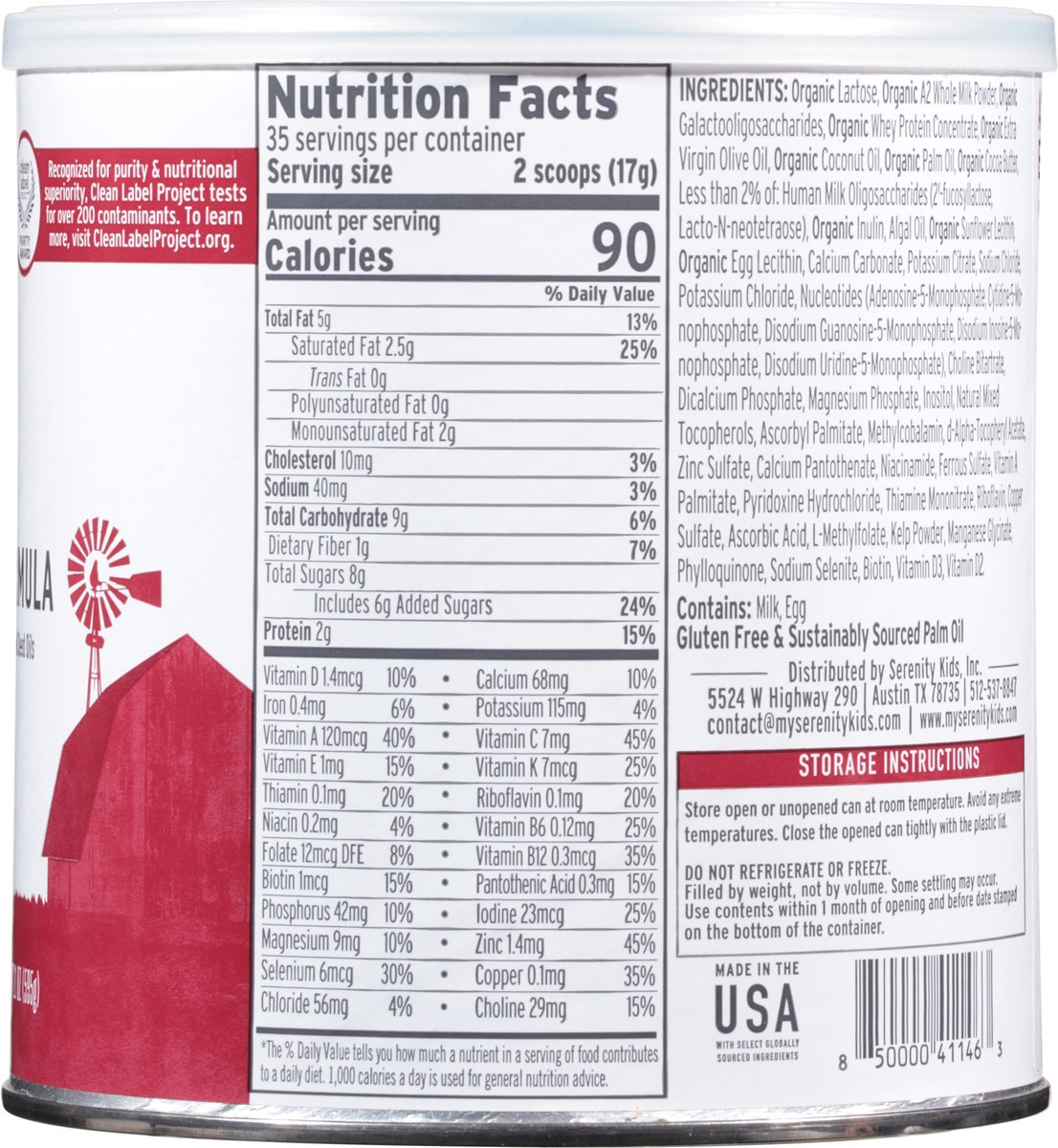 slide 3 of 14, Serenity Kids Toddler Formula, Milk-Based Powder, Whole Milk, Grass Fed, 12-36 Months, 21 oz