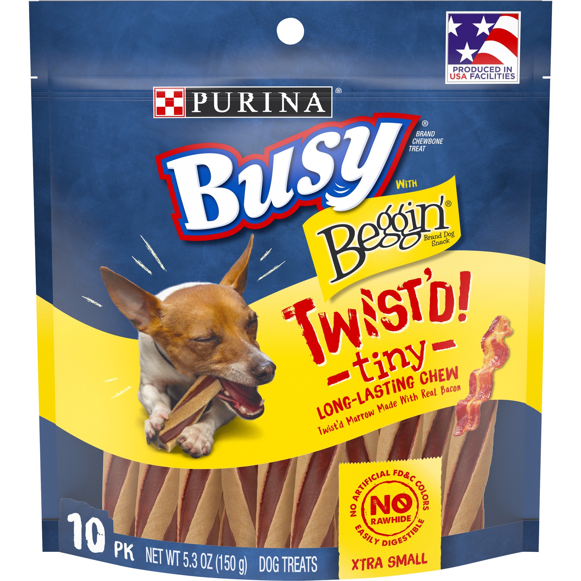 slide 1 of 9, Busy Purina Busy With Beggin' Twist'd Tiny Dog Treats, 5.3 oz