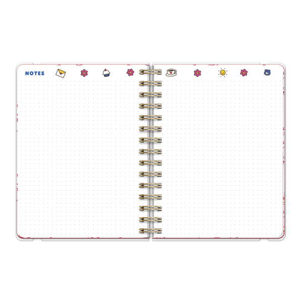 slide 8 of 10, Orange Circle Studio 2026 Orange Circle Studio Weekly/Monthly Deluxe Compact Flexi Planner, 7-5/8"" x 5-5/8"", Hello Kitty Playful Pink, January To December, 26529, 1 ct