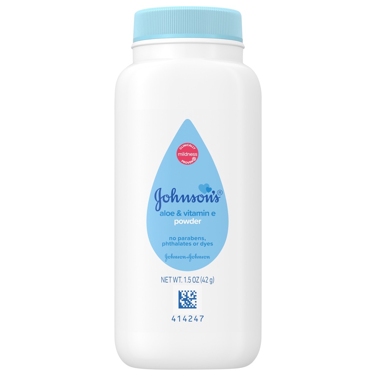 slide 1 of 7, JOHNSON'S Aloe & Vitamin E Powder 1.5 Oz (42 g), 1.5 oz