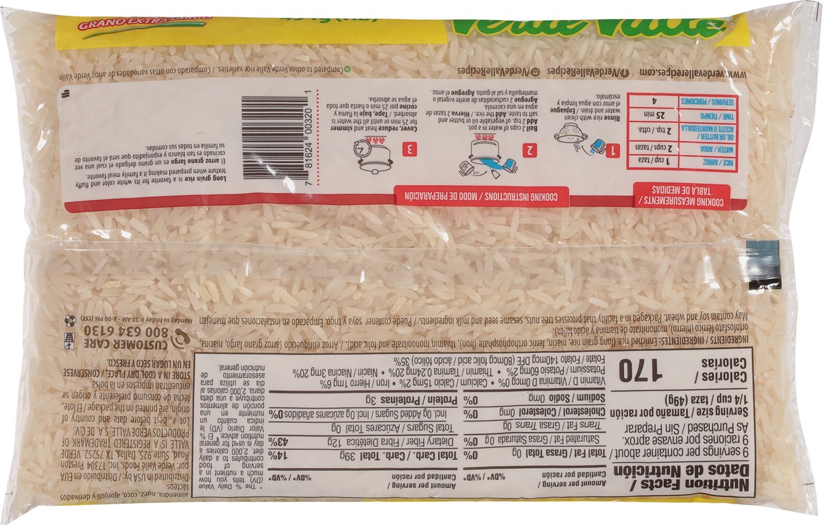 slide 3 of 9, Verde Valle Extra Long Grain Enriched Rice 1 lb, 1 lb