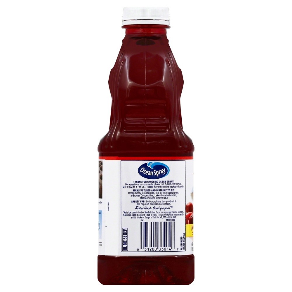 slide 3 of 3, Ocean Spray 100 Cranberry Juice Bottle, 60 fl oz