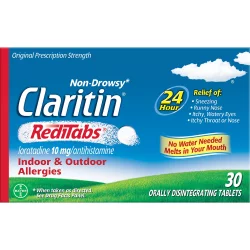 Claritin Reditabs 24 Hour Nondrowsy Allergy Relief Orally Disintegrating Tablets Loratadine