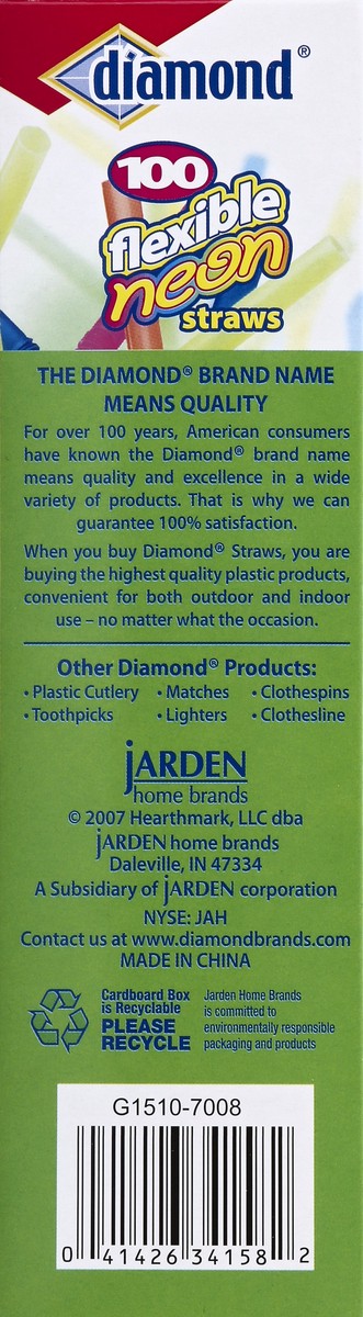 slide 2 of 4, Diamond Straws 100 ea, 100 ct