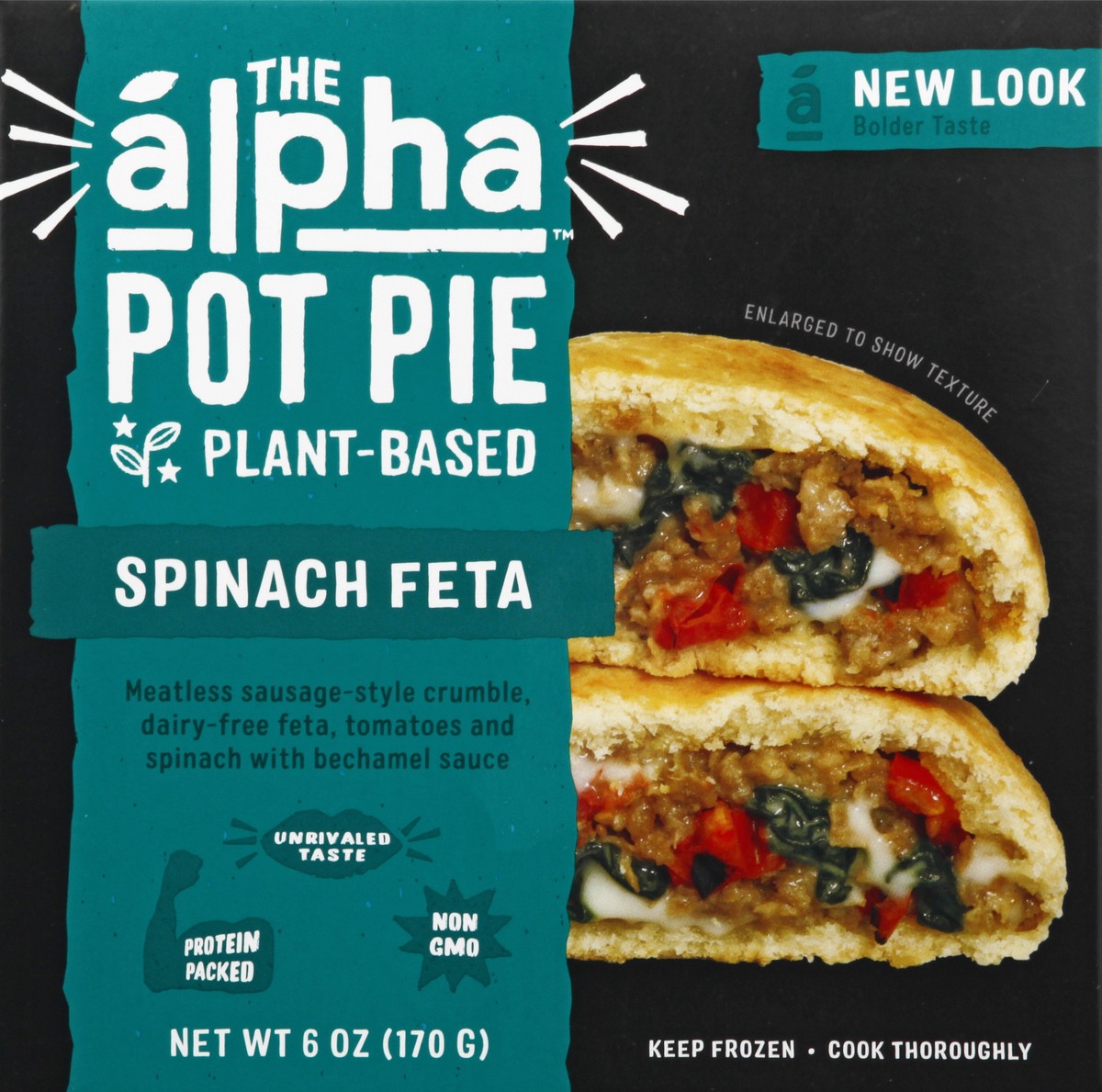 slide 7 of 9, Alpha Foods Alpha Plant-Based Spinach Feta Pot Pie 6 oz, 6 oz