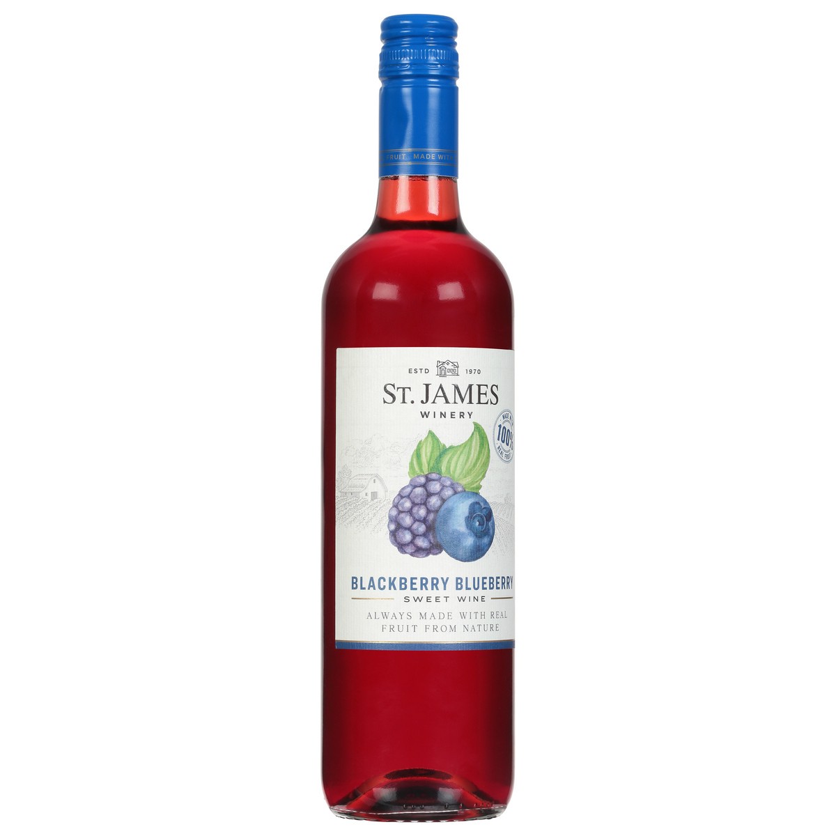 slide 8 of 9, St. James Winery Blackberry Blueberry Sweet Wine 750 ml, 750 ml