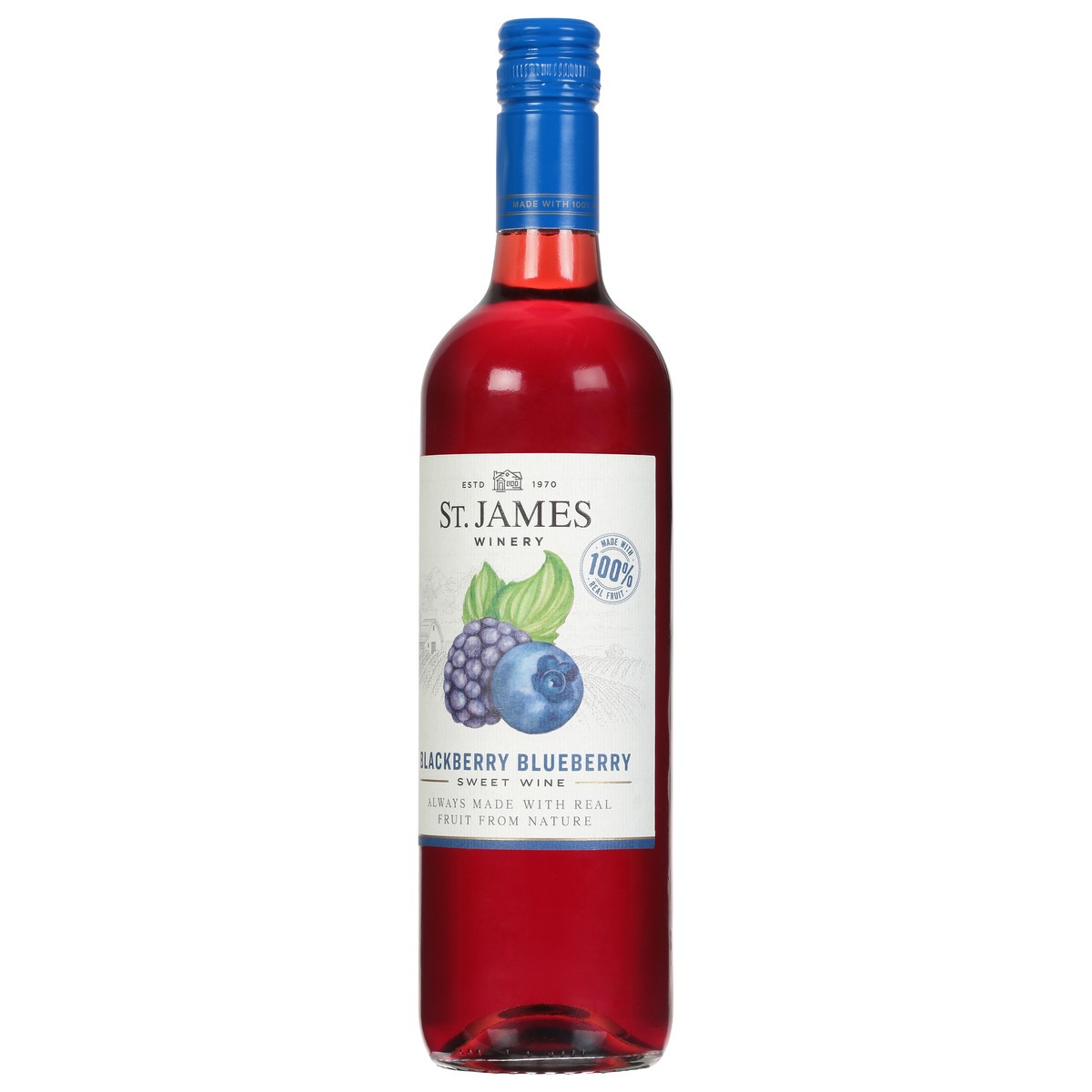 slide 6 of 9, St. James Winery Blackberry Blueberry Sweet Wine 750 ml, 750 ml