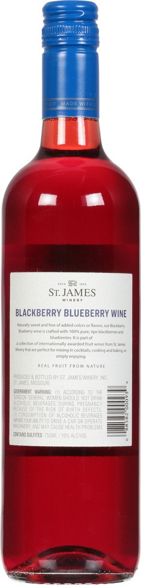 slide 3 of 9, St. James Winery Blackberry Blueberry Sweet Wine 750 ml, 750 ml