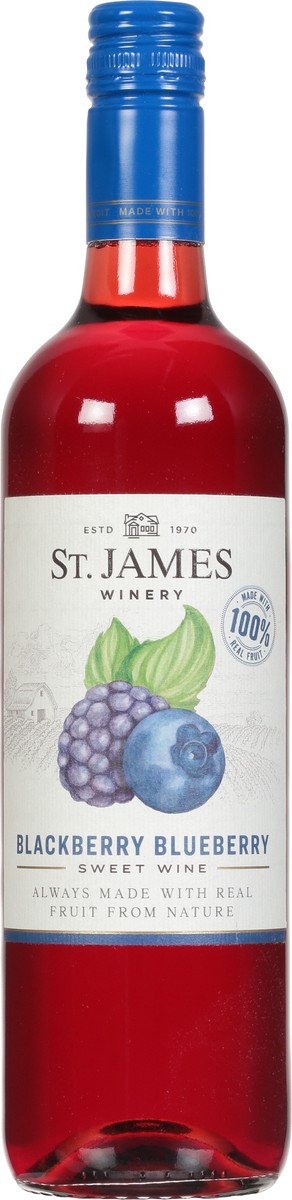 slide 4 of 9, St. James Winery Blackberry Blueberry Sweet Wine 750 ml, 750 ml