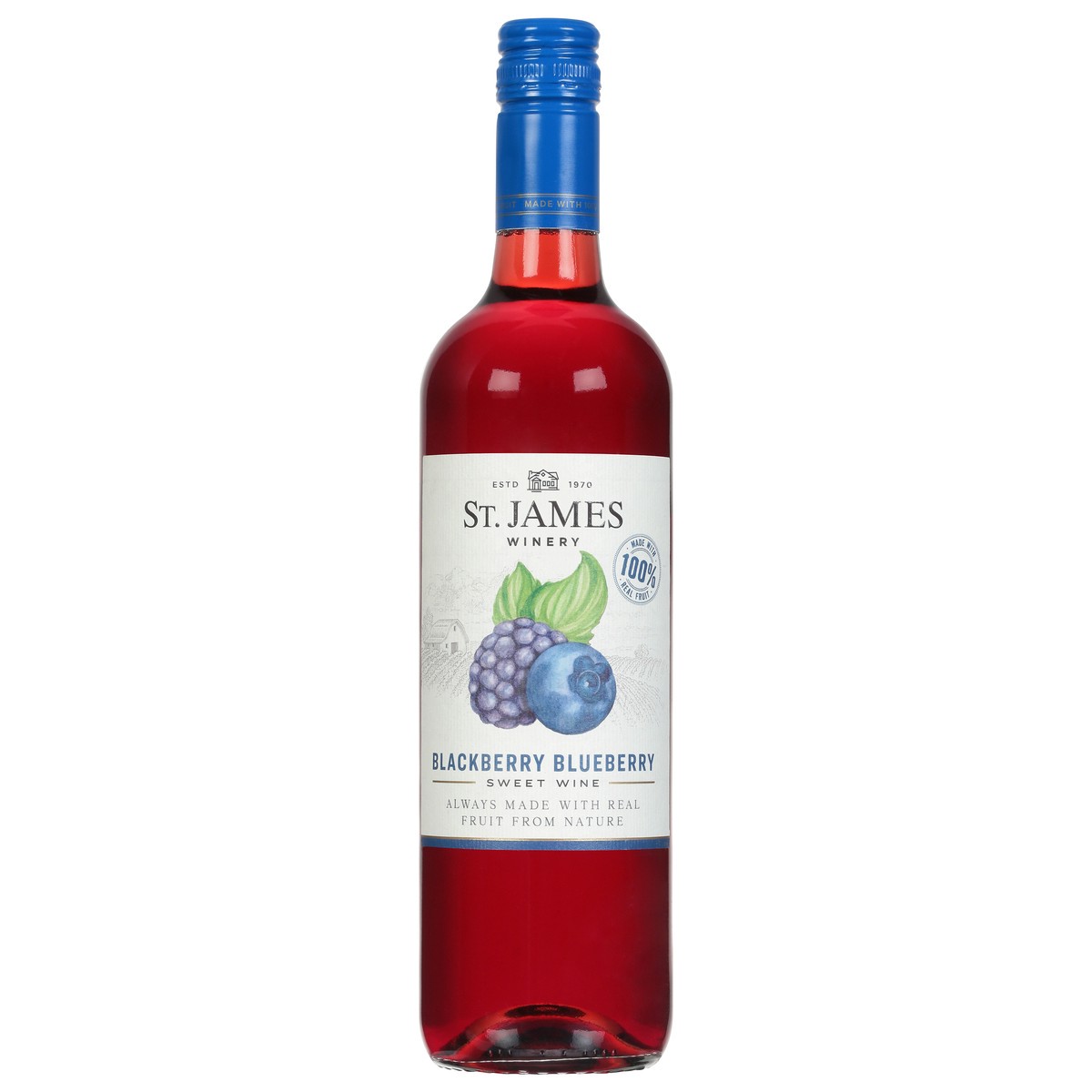 slide 1 of 9, St. James Winery Blackberry Blueberry Sweet Wine 750 ml, 750 ml