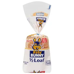 Bunny White Half Loaf Bread, 1/2 Loaf, 12 oz
