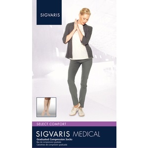 slide 1 of 1, Sigvaris Women's Select Comfort 860 Calf Firm Compreion - Medium Short Suntan, 1 ct