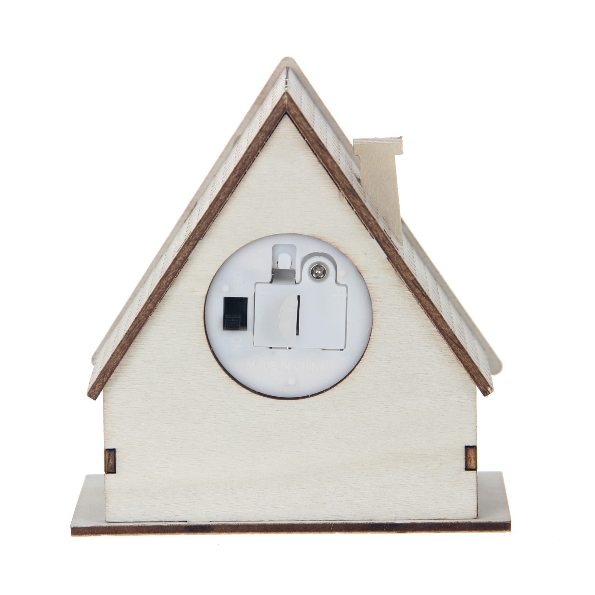 slide 2 of 5, 3.75" Unfinished Village A-Frame House Diy Led Wood Decor By Make Market, 3.75 in