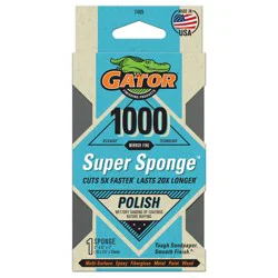 Rust-Oleum Gator Waterproof Sanding Super Sponge - 3 in x 5 in x 1 in - 1000 Grit