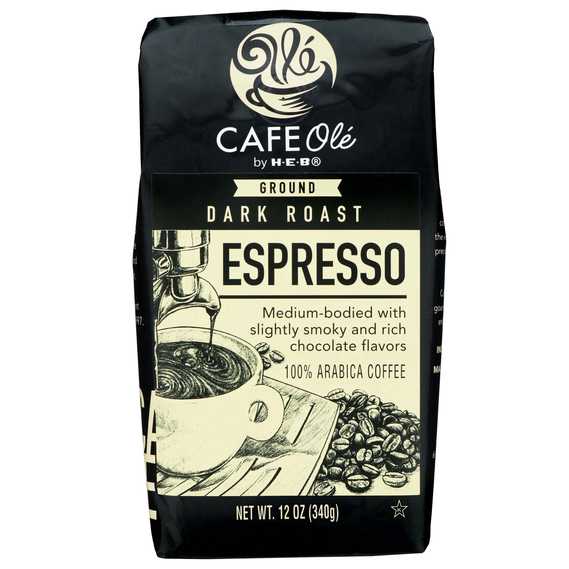 slide 1 of 1, H-B Cafe Ole Ground Espresso Dark Roast Coffee- 12 oz, 12 oz
