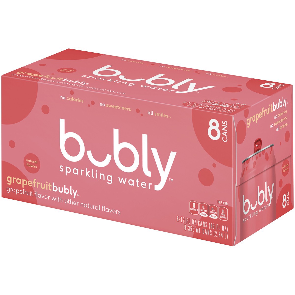 slide 5 of 5, bubly Grapefruit Sparkling Water - 8 ct, 8 ct