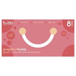 bubly Sparkling Water Grapefruit  12 Fl Oz 8 Count Cans