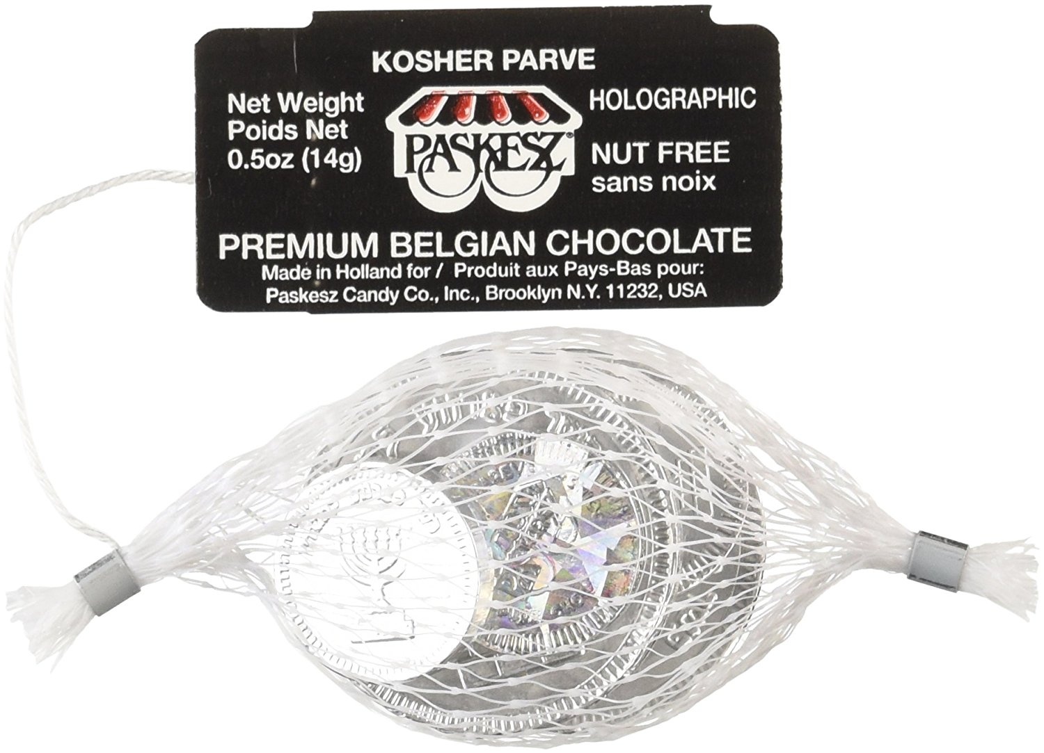 slide 1 of 1, Paskesz Premium Belgian Chocolate, 0.5 oz