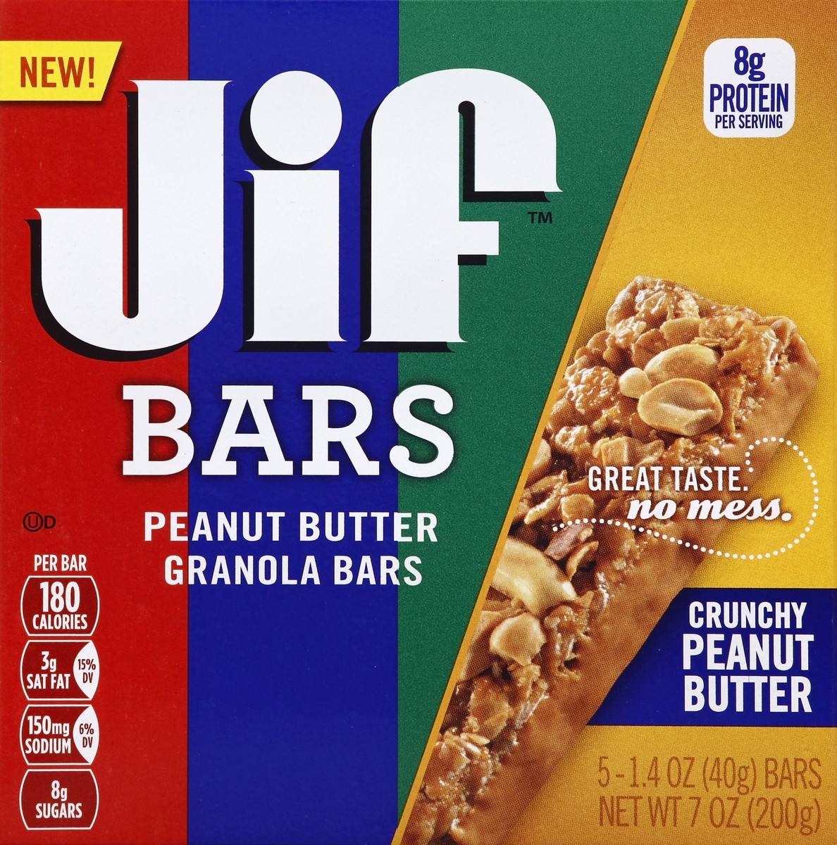 slide 5 of 6, Jif Peanut Butter Granola Bars, 7 oz