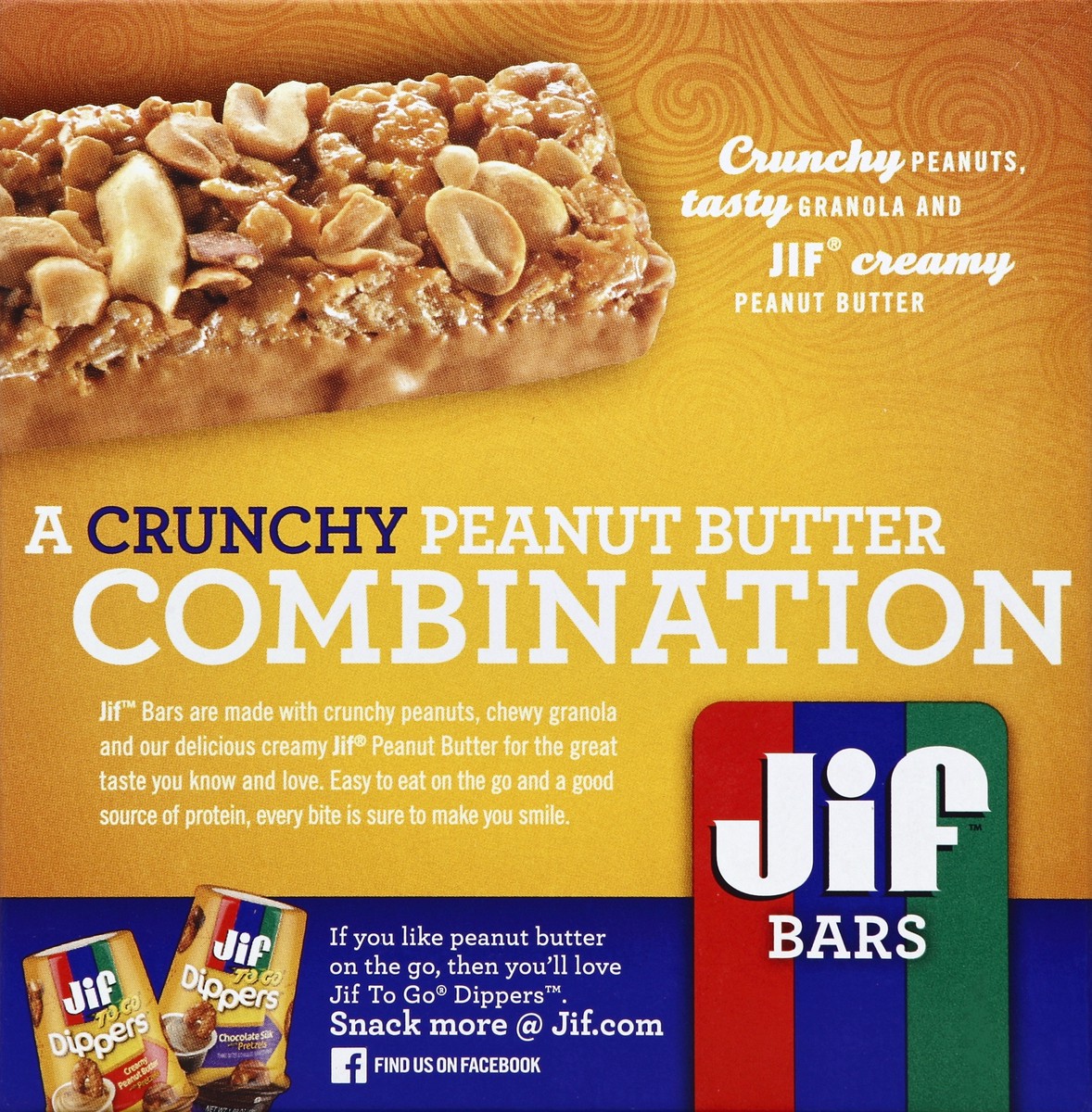 slide 6 of 6, Jif Peanut Butter Granola Bars, 7 oz