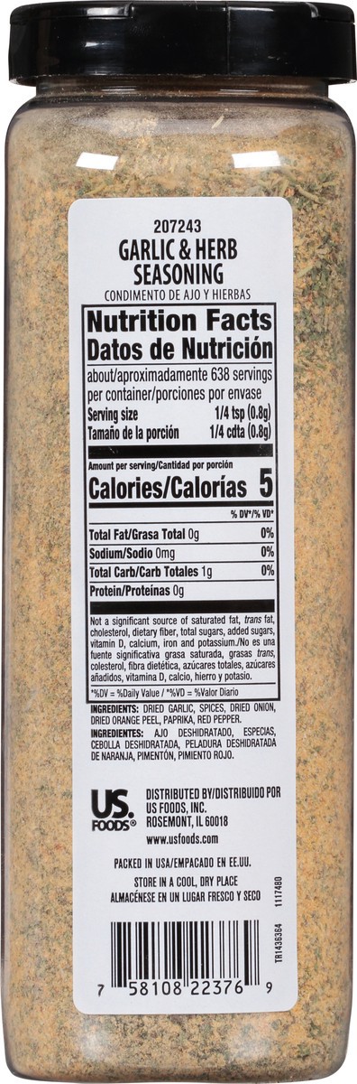 slide 10 of 14, Monarch No Salt Garlic & Herb, 18 oz