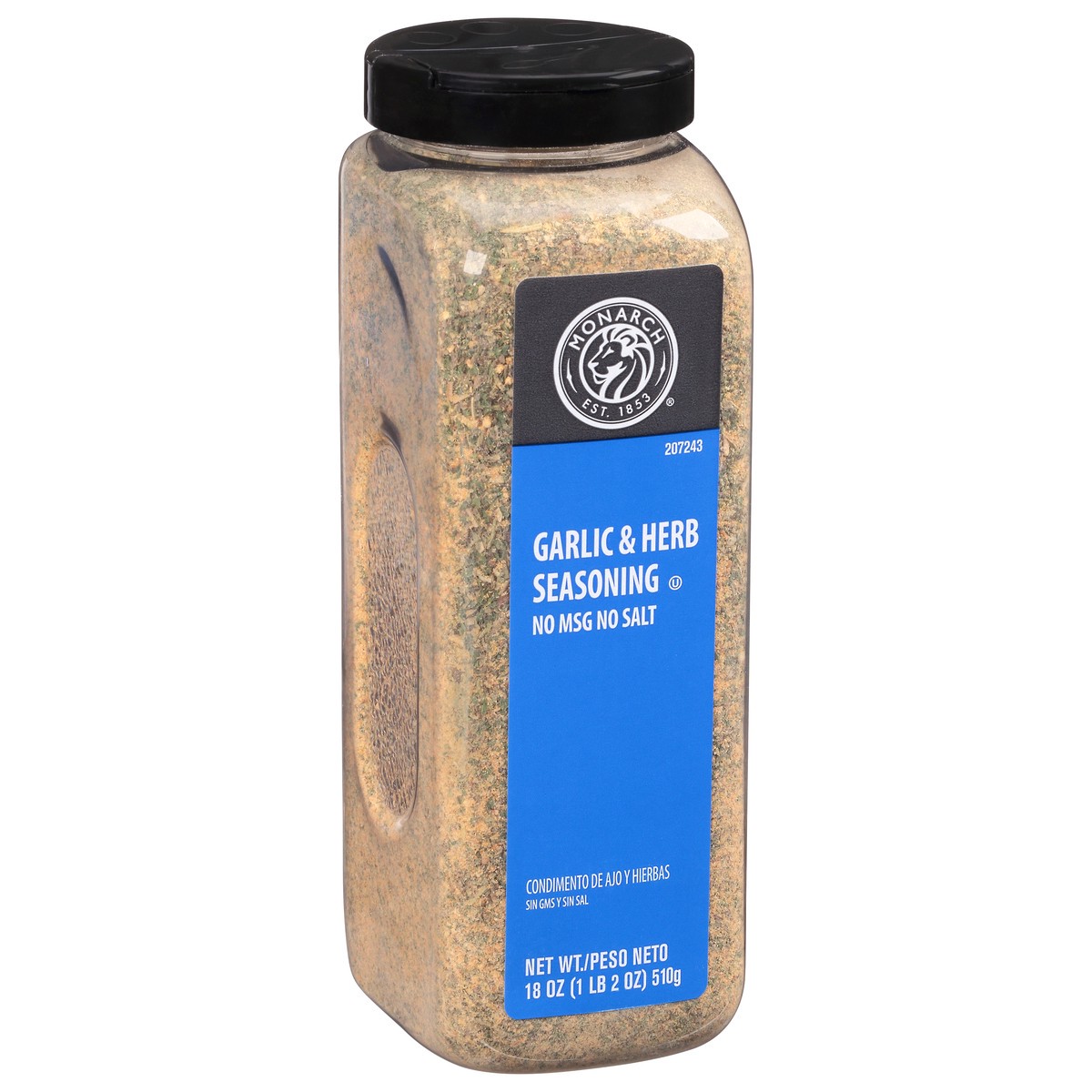 slide 11 of 14, Monarch No Salt Garlic & Herb, 18 oz