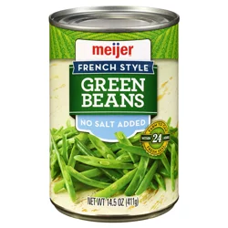 Meijer No Salt Added French-Style Canned Green Beans