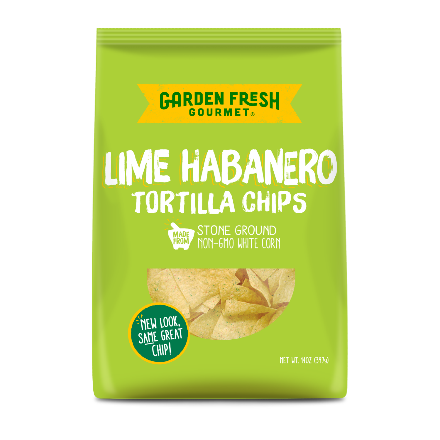 slide 1 of 1, Garden Fresh Gourmet Tortilla Chips Restaurant Style, 14 Oz, 14 oz