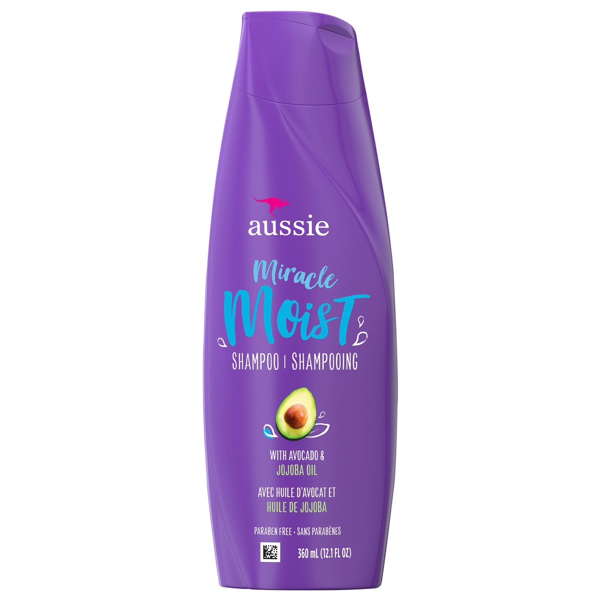 slide 1 of 15, Aussie Miracle Moist with Avocado & Jojoba Oil, Paraben Free Shampoo, 12.1 fl oz, 12.10 fl oz