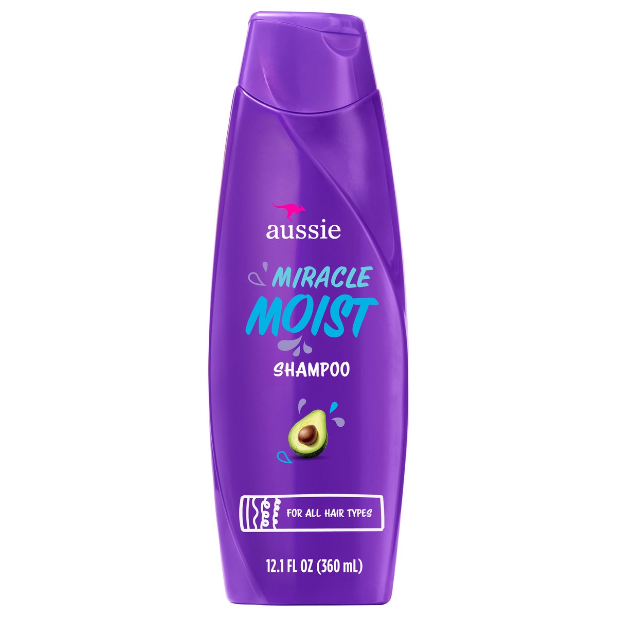 slide 1 of 15, Aussie Miracle Moist Shampoo for Dry Hair and All Hair Types, Moisturizing, Paraben-Free, 12.1 fl oz, 12.1 fl oz