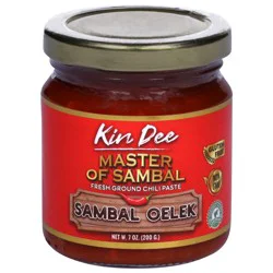 Kin Dee Sambal Oelek Ground Fresh Chili Paste 7 oz