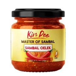 Kin Dee Sambal Oelek Ground Fresh Chili Paste 7 oz